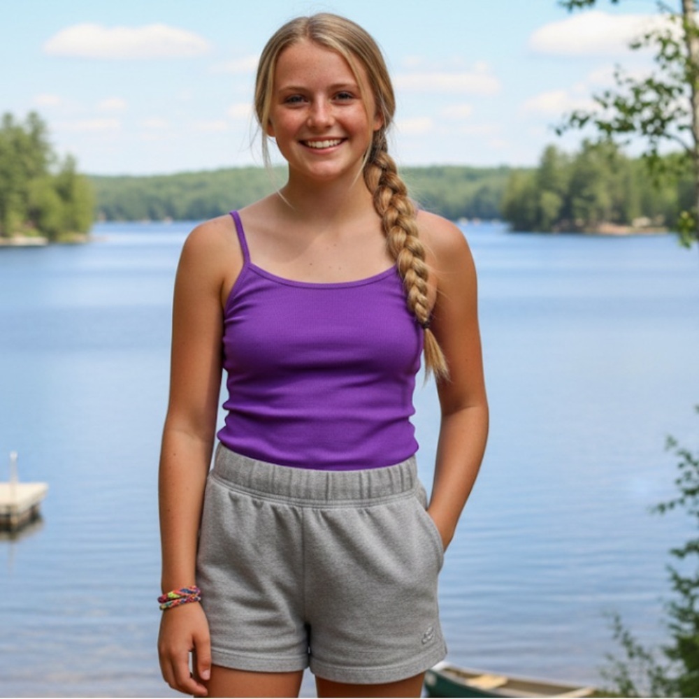 Malibu Sugar Purple Girls Camisole Top size 7-10